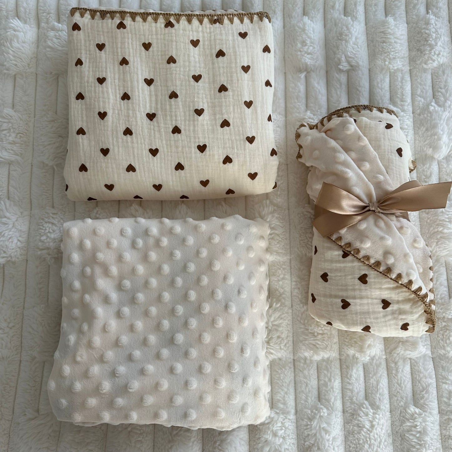 Couverture Polaire « Petit Cœur » 🤎