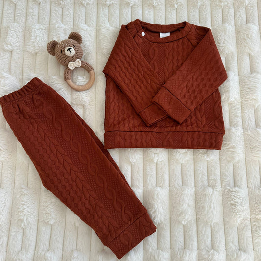 Ensemble « Maille Douillette » Marron