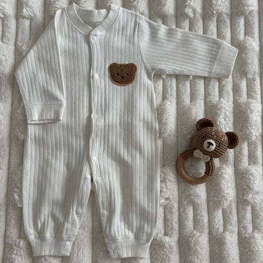 Barboteuse “Petit Ours de Douceur” Blanc 65cm