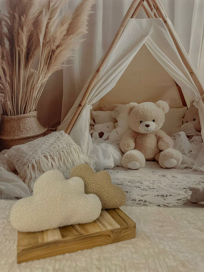 Coussins « Doux Rêves »  Lot Blanc & Beige