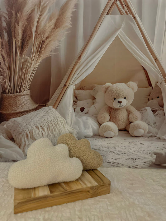 Coussins « Doux Rêves »  Lot Blanc & Beige