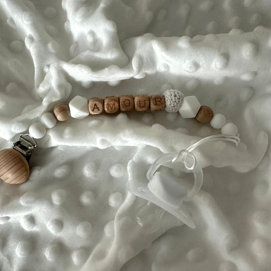 Attache tétine "Amour de bébé"